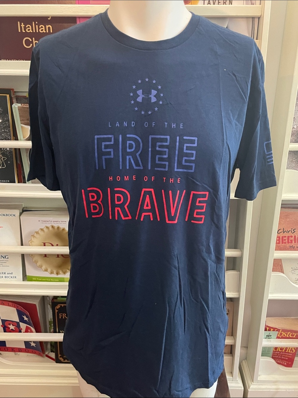 Under Armour Navy Short Sleeve 'Land of the Free, Home of the Brave' Graphic Tee